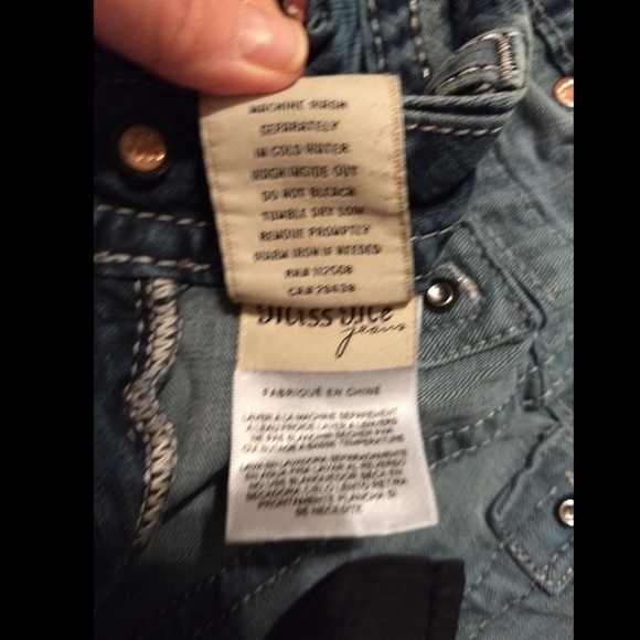 Miss Me 29 Mid-Rise Easy Boot Jeans Embellished & Embroidered with Silver Thread - Picture 10 of 10